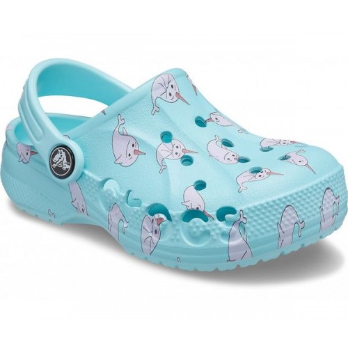 Детские  голубые сабо CROCS Kids' Baya Graphic Clog