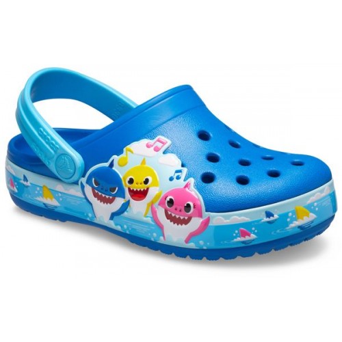 Детские  синие сабо CROCS Kids'  Fun Lab Baby Shark Band Clog