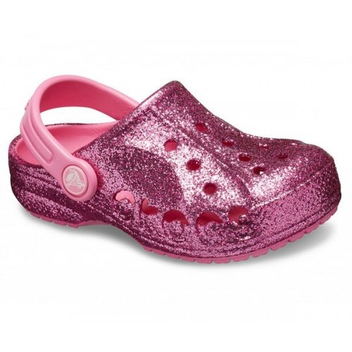 Розовые сабо для девочек CROCS Kids’ Baya Glitter Clog