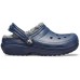 Детские  темно-синие утепленные сабо CROCS Kids’ Classic Lined Clog