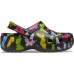 Женские  черные сабо CROCS Women's Classic Platform Graphic Clog