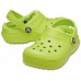 Детские  салатовые утепленные сабо CROCS Kids’ Classic Lined Clog