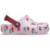 Бледно-розовые сабо для девочек CROCS Kids' Classic Food Print Clog