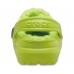 Детские  салатовые утепленные сабо CROCS Kids’ Classic Lined Clog