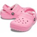 Детские  розовые утепленные сабо CROCS Kids’ Classic Lined Clog