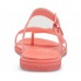 Женские  коралловые шлепанцы CROCS Women's  Tulum Translucent Toe Post