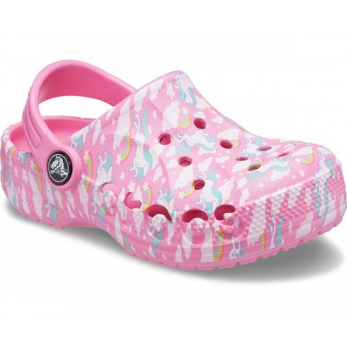 Детские  розовые сабо CROCS Kids' Baya Graphic Clog