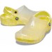 Желтые сабо CROCS Classic Translucent Bleach Dye Clog