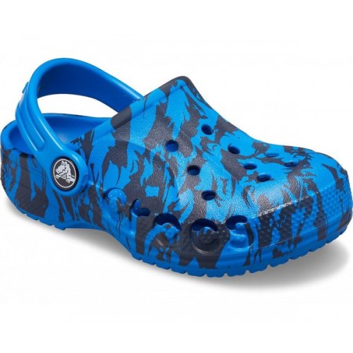 Детские  синие сабо CROCS Kids' Baya Seasonal Printed Clog