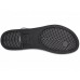 Женские  черные шлепанцы CROCS Women's  Tulum Translucent Toe Post