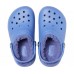 Детские  синие утепленные сабо CROCS Kids’ Classic Lined Clog