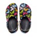 Женские  черные сабо CROCS Women's Classic Platform Graphic Clog