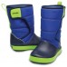 Детские  синие зимние сапоги CROCS LodgePoint Snow Boot K