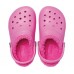 Детские  розовые утепленные сабо CROCS Kids’ Classic Lined Clog