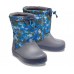 Детские  серые зимние сапоги CROCS Kids’ Crocband™ LodgePoint Graphic Winter Boot