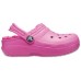 Детские  розовые утепленные сабо CROCS Kids’ Classic Lined Clog