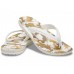 Белые шлепанцы CROCS Crocband™ Printed Flip