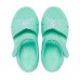 Мятные сандалии для девочек CROCS Toddler Classic Cross-Strap Charm Sandal