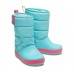 Детские  голубые зимние сапоги CROCS LodgePoint Snow Boot K