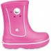 Детские  розовые «резиновые» сапоги CROCS Crocband™ Jaunt Kids