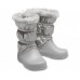 Серебряные зимние сапоги для девочек CROCS Girls’ Crocband™ LodgePoint Metallic Winter Boot