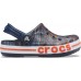 Детские  темно-синие сабо CROCS Kids' Bayaband Seasonal Printed Clog