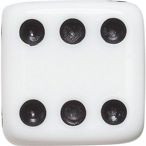 Джибитс шармс CROCS Игральная кость (Black and White Dice)