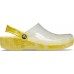 Желтые сабо CROCS Classic Translucent Bleach Dye Clog