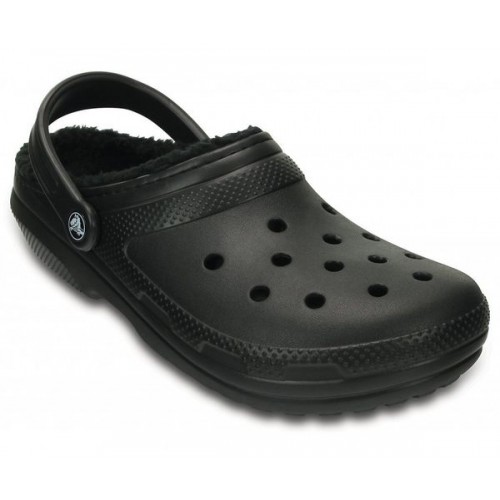 Черные утепленные сабо CROCS Classic Lined Clog