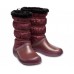 Женские  бордовые зимние сапоги CROCS Women's Crocband™ Winter Boot