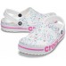 Белые сабо CROCS Bayaband Seasonal Printed Clog