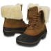 Женские  коричневые ботинки CROCS Women's AllCast II Luxe Shearling Boot