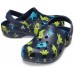 Детские  темно-синие сабо CROCS Toddler Classic Monster Print Clog