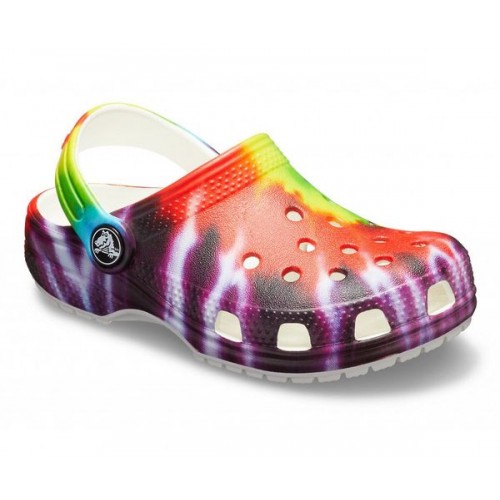 Детские  разноцветные сабо CROCS Kids’ Classic Tie-Dye Graphic Clog