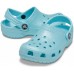 Голубые сабо для девочек CROCS Kids’ Classic Glitter Clog