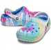 Черные утепленные сабо CROCS Classic Lined Tie Dye Clog