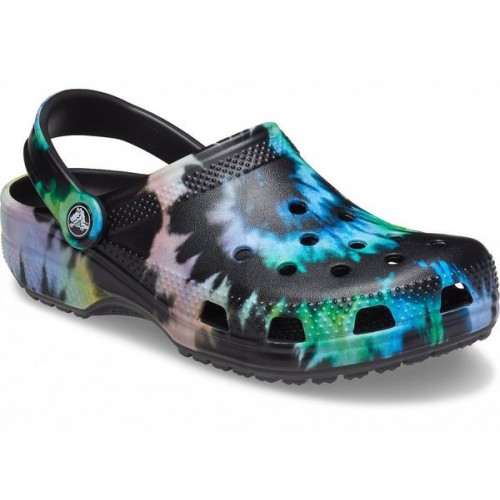 Черные сабо CROCS Classic Tie-Dye Graphic Clog