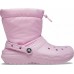 Бледно-розовые сапоги CROCS Classic Lined Neo Puff Boot