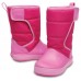 Детские  розовые зимние сапоги CROCS LodgePoint Snow Boot K