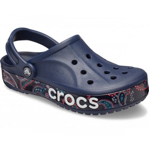 Темно-синие сабо CROCS Bayaband Bandana Print Clog