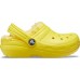 Детские  желтые утепленные сабо CROCS Kids’ Classic Lined Clog