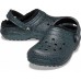 Женские  черные утепленные сабо CROCS Classic Glitter Lined Clog