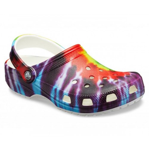 Разноцветные сабо CROCS Classic Tie-Dye Graphic Clog