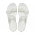 Женские  белые шлепанцы CROCS Women's  Tulum Translucent Toe Post