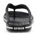 Женские  черные шлепанцы CROCS Women's Crocband™ Flip