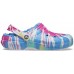 Черные утепленные сабо CROCS Classic Lined Tie Dye Clog