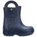 Детские  темно-синие «резиновые» сапоги CROCS Kids’ Handle It Rain Boot