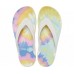 Женские  белые шлепанцы CROCS Crocband Tie Dye Flip