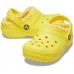 Детские  желтые утепленные сабо CROCS Kids’ Classic Lined Clog