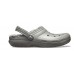 Серые утепленные сабо CROCS Classic Lined Clog